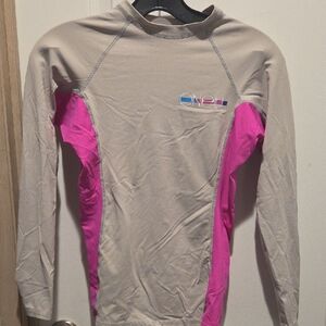 O'Neill Beige and Pink Rash Guard